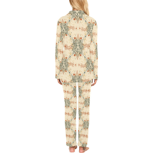 Leo Pattern Print Design 02 Women's Long Pajama Set