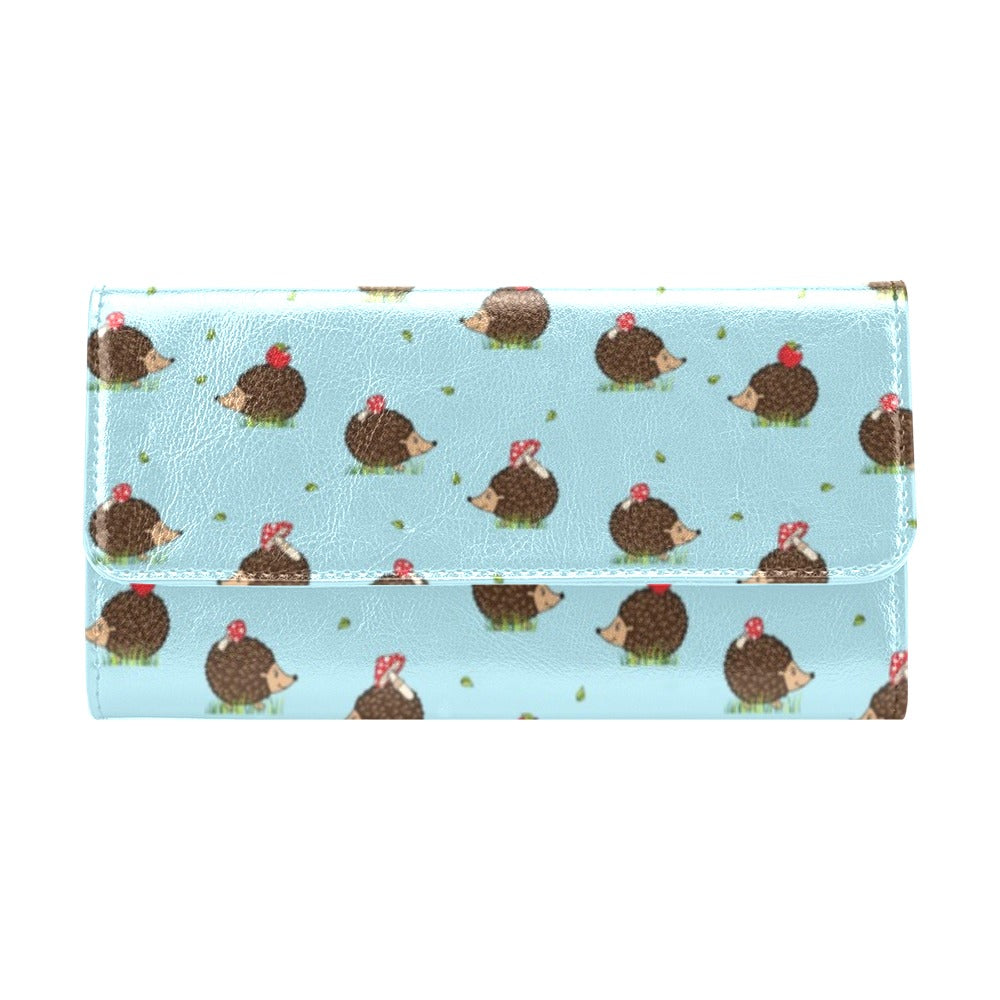 Hedgehog Print Design LKS402 Women's Trifold Wallet
