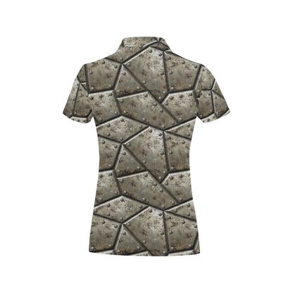 Armor Pattern Print Design 01 Women's Polo Shirt