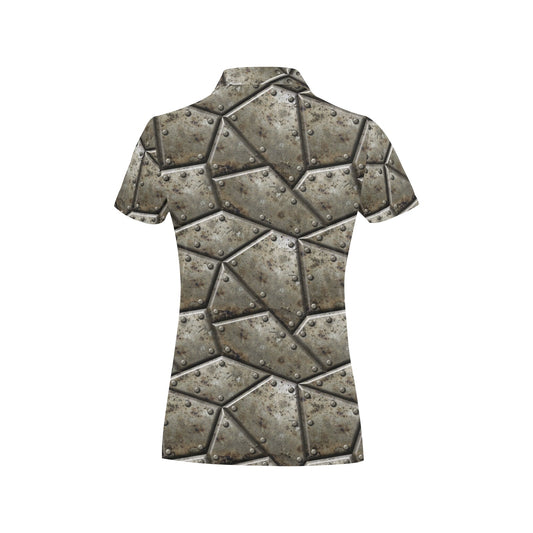 Armor Pattern Print Design 01 Women's Polo Shirt