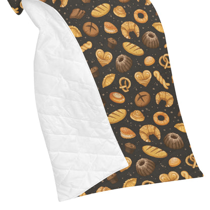 Bread Pattern Print Design 05 Premium Quilt