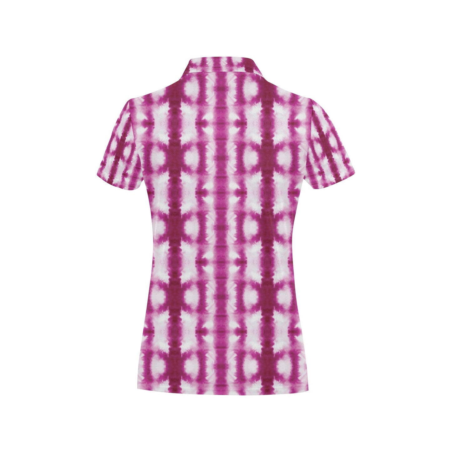 Tie Dye Dark Pink Print Design LKS303 Women's Polo Shirt