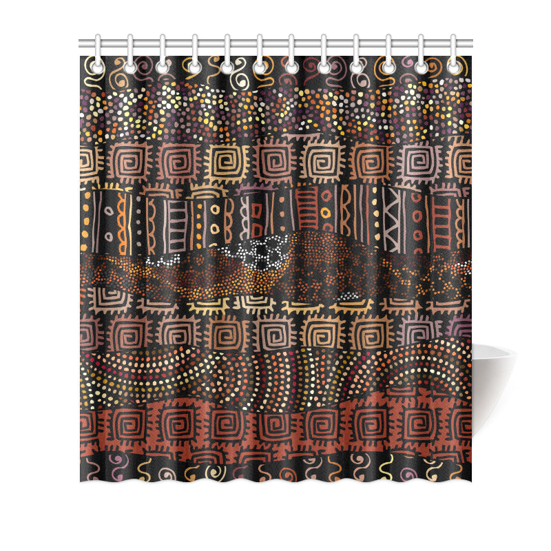 African Pattern Print Design 07 Shower Curtain