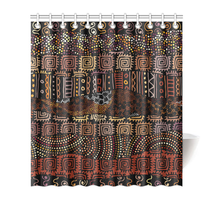 African Pattern Print Design 07 Shower Curtain