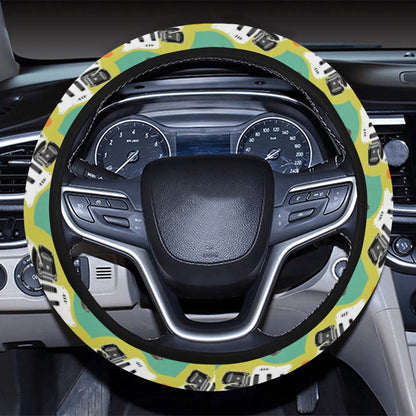 Electric Guitar Print Design LKS401 Steering Wheel Cover with Elastic Edge