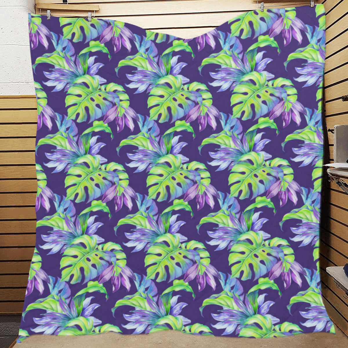 Tropical Flower Pattern Print Design TF019 Premium Quilt