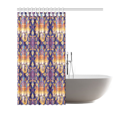 Ganesha Pattern Print Design 01 Shower Curtain