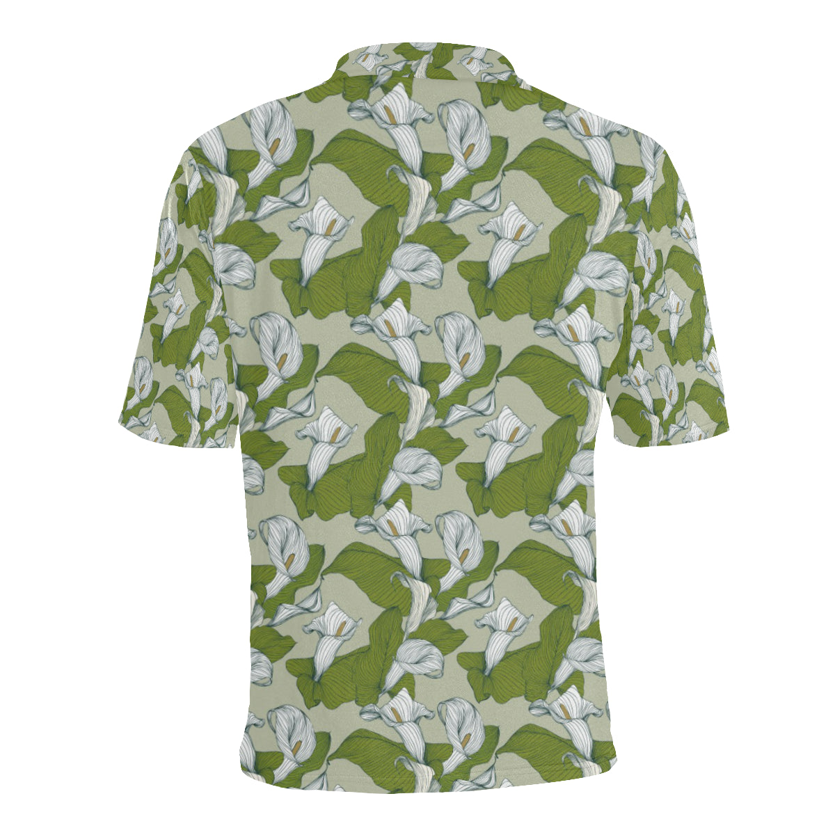Lily Pattern Print Design LY08 Men Polo Shirt