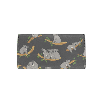 Koala Pattern Print Design 07 Women's Trifold Wallet