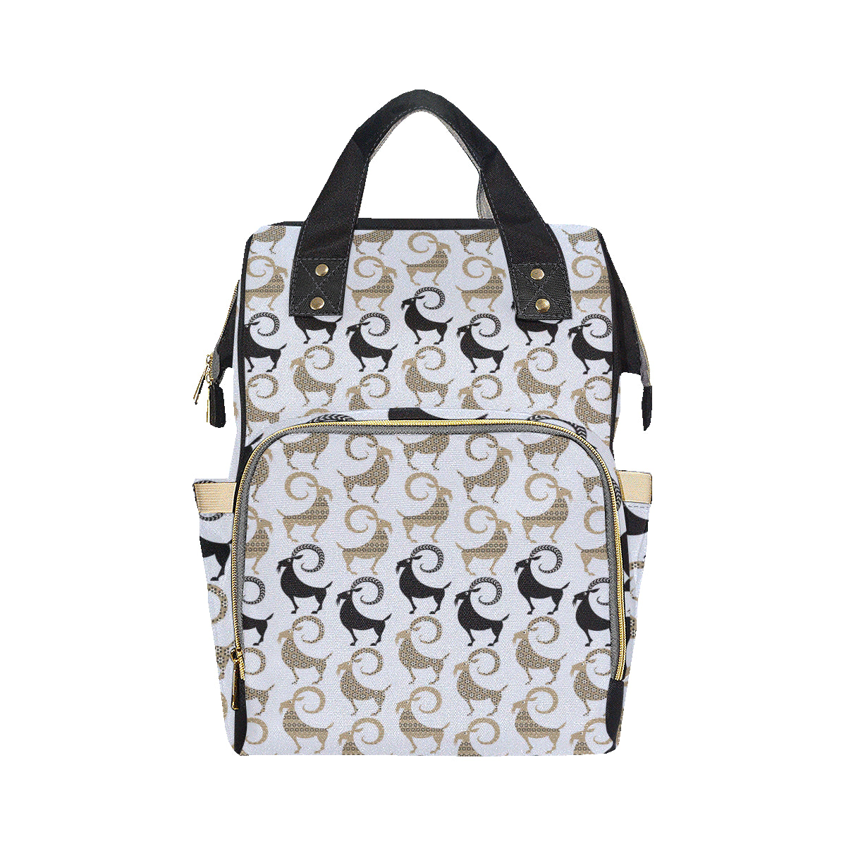 Goat Pattern Print Design 03 Diaper Bag Backpack