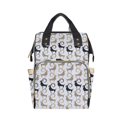 Goat Pattern Print Design 03 Diaper Bag Backpack