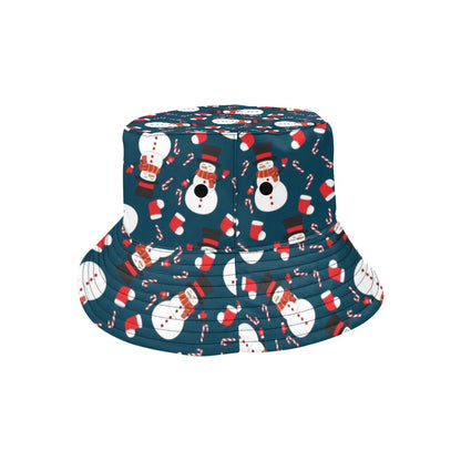 Snowman Print Design LKS301 Unisex Bucket Hat