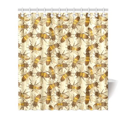 Bee Pattern Print Design BEE05 Shower Curtain