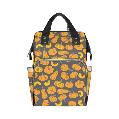 Pumpkin Pattern Print Design A03 Diaper Bag Backpack