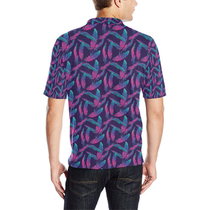 Banana Leaf Pattern Print Design 08 Men Polo Shirt