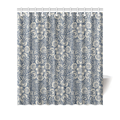 Elegant Floral Print Pattern Shower Curtain