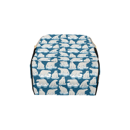 Polar Bear Pattern Print Design PB03 Diaper Bag Backpack