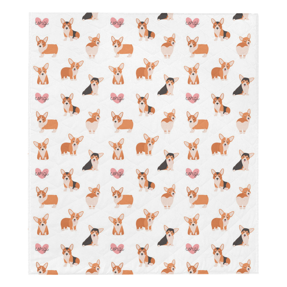 Cardigan Welsh Corgis Pattern Print Design 02 Premium Quilt