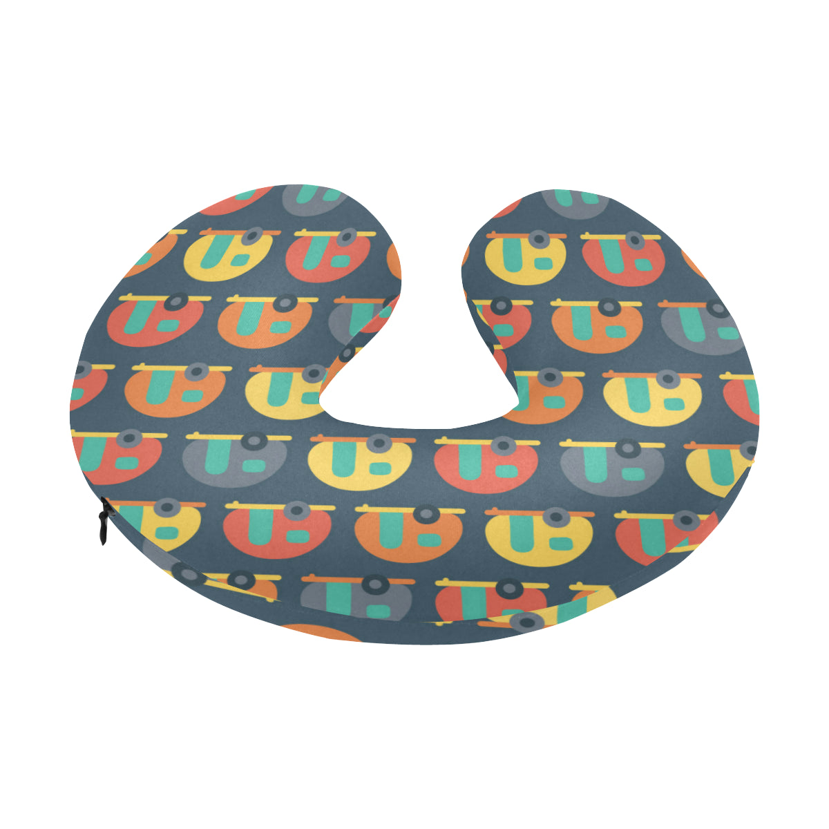 Camper Pattern Print Design 02 U-Shaped Travel Neck Pillow