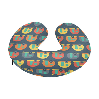Camper Pattern Print Design 02 U-Shaped Travel Neck Pillow