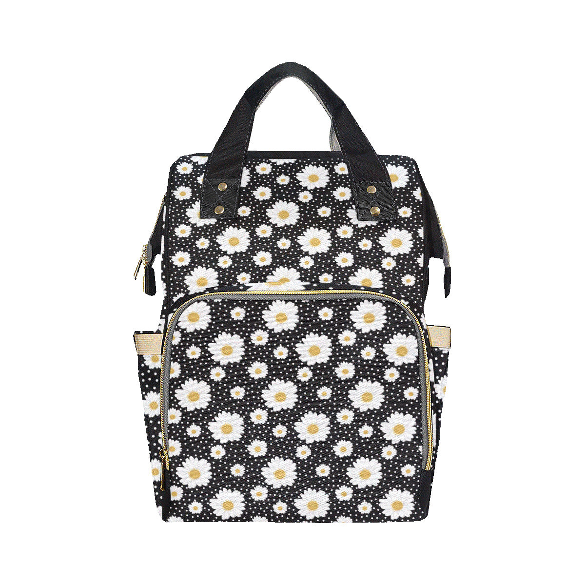 Daisy Pattern Print Design DS02 Diaper Bag Backpack