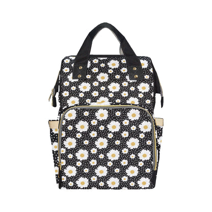 Daisy Pattern Print Design DS02 Diaper Bag Backpack