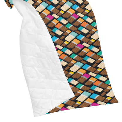 Chocolate Pattern Print Design 02 Premium Quilt