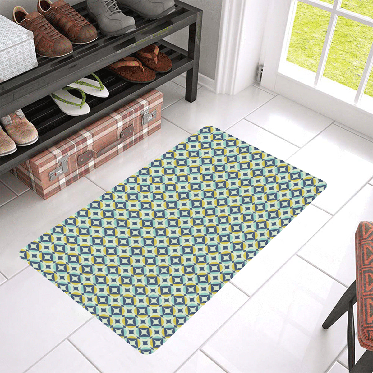 Swedish Design Pattern Rubber Doormat