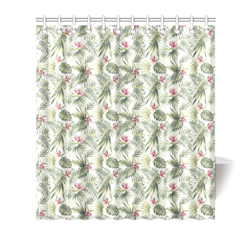Bird Of Paradise Pattern Print Design 04 Shower Curtain