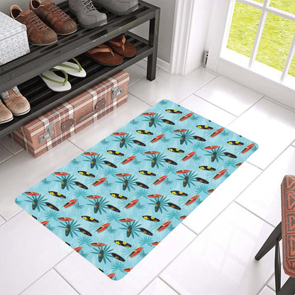 Surfboard Themed Pattern Rubber Doormat