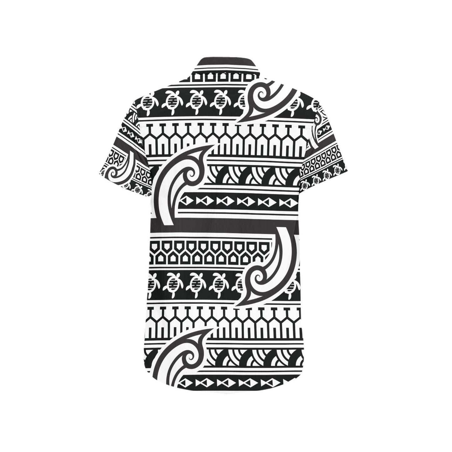 Samoan Style Print Design LKS305 Men Short Sleeve Button Up Shirt