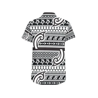 Samoan Style Print Design LKS305 Men Short Sleeve Button Up Shirt