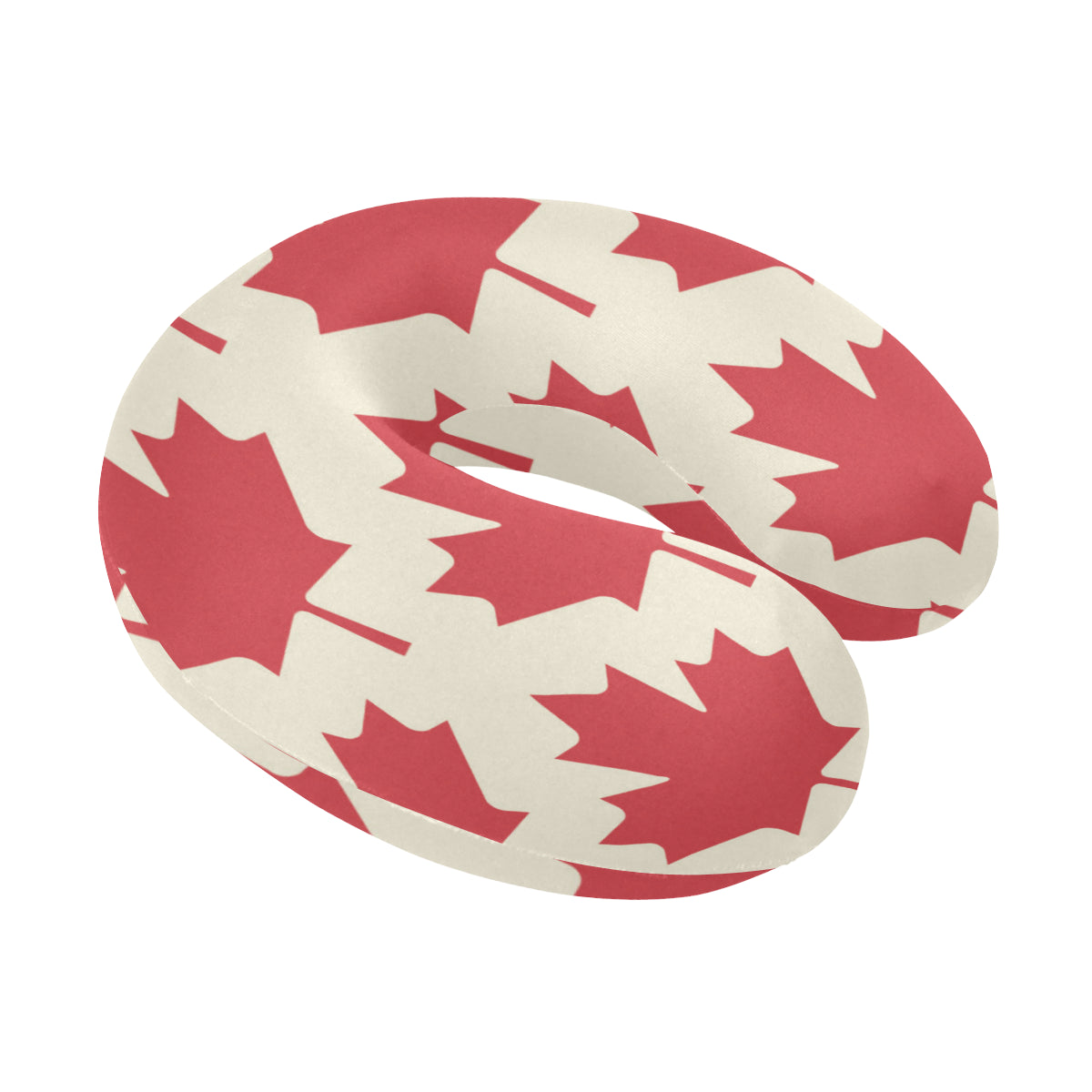 Maple Leaf Pattern Print Design 03 U-Shaped Travel Neck Pillow