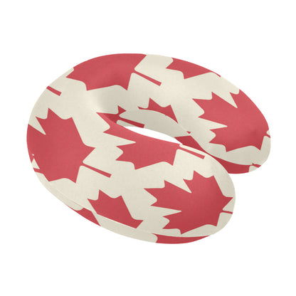 Maple Leaf Pattern Print Design 03 U-Shaped Travel Neck Pillow