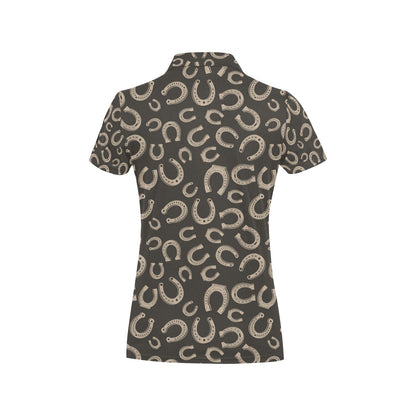 Horseshoe Print Design LKS303 Women's Polo Shirt