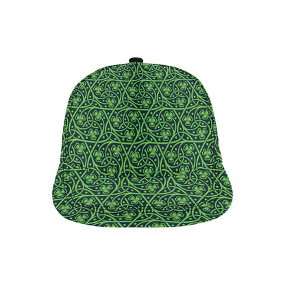 Shamrock Themed Print Snapback Cap