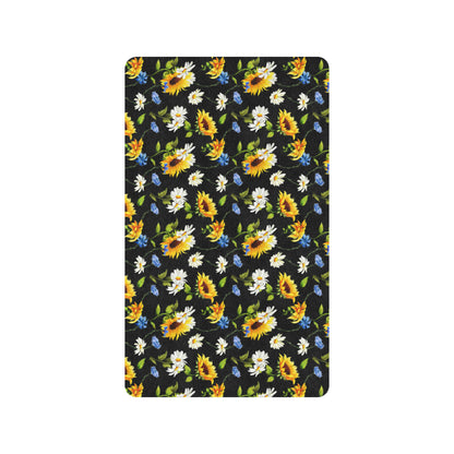 Sunflower Chamomile Bright Color Print Rubber Doormat