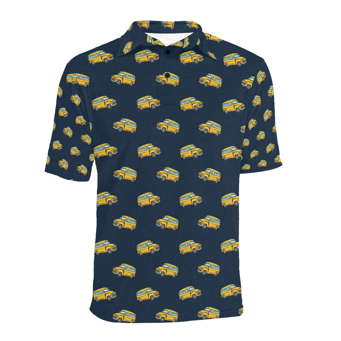 School Bus Print Design LKS304 Men Polo Shirt