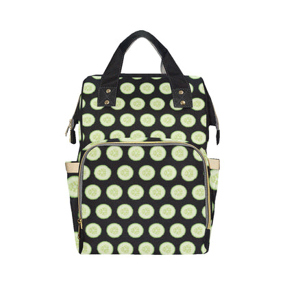 Cucumber Pattern Print Design CC02 Diaper Bag Backpack