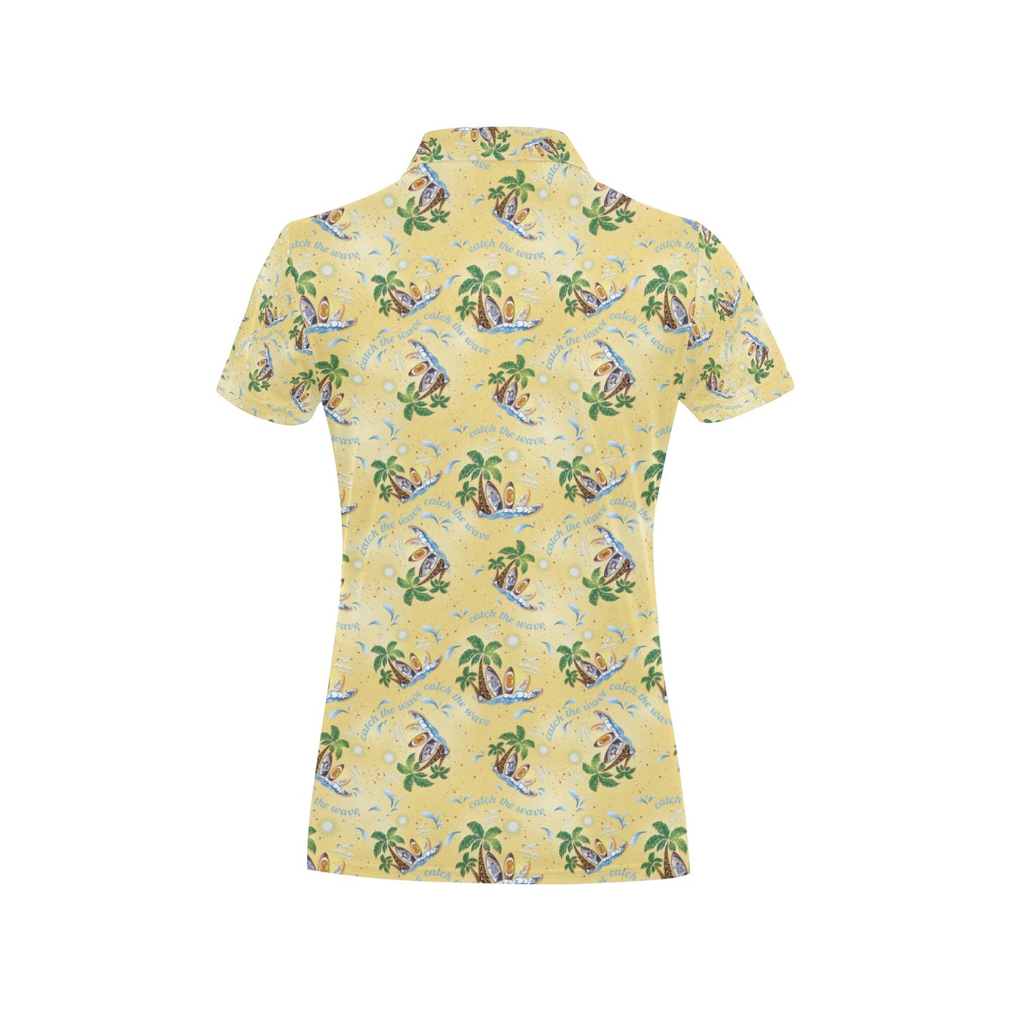 Surf Catch the Wave Design Women's Polo Shirt