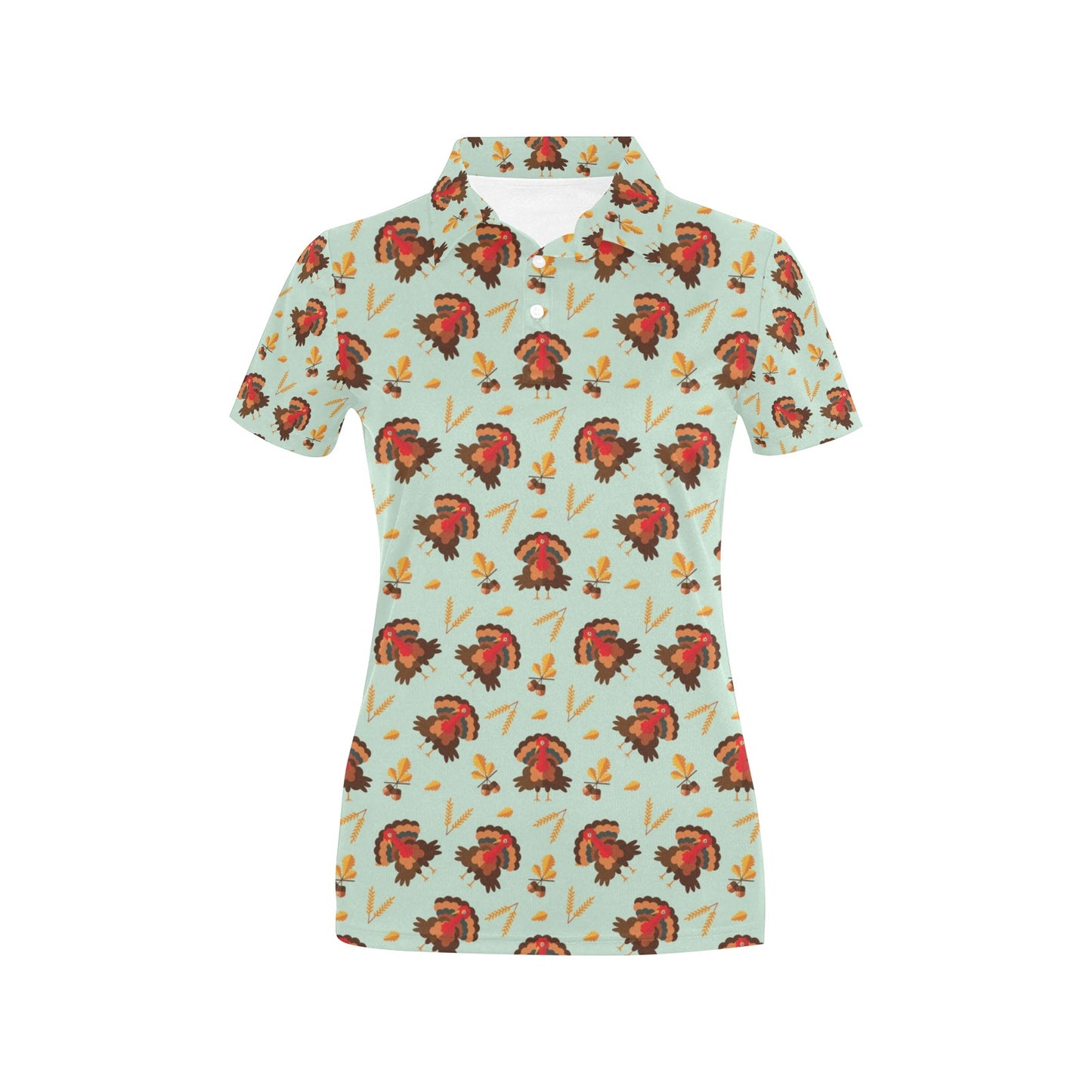 Thanksgiving Print Design LKS309 Women's Polo Shirt