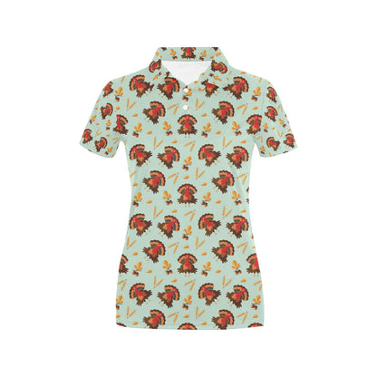 Thanksgiving Print Design LKS309 Women's Polo Shirt