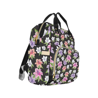 Lily Pattern Print Design LY02 Diaper Bag Backpack