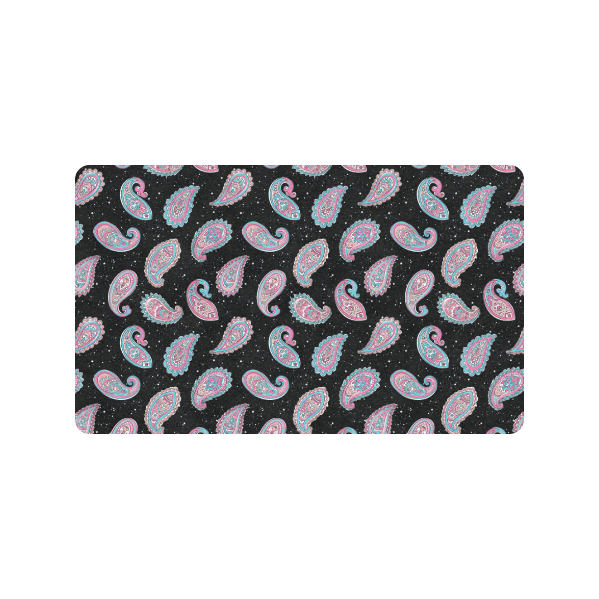 Paisley Pink Design Mandala Print Rubber Doormat