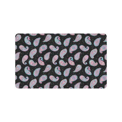 Paisley Pink Design Mandala Print Rubber Doormat