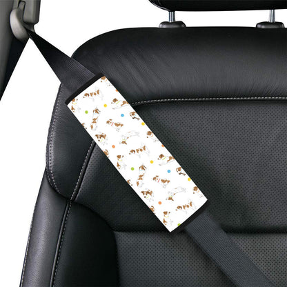 Russell Terriers With Balls Print Design LKS307 Car Seat Belt Cover