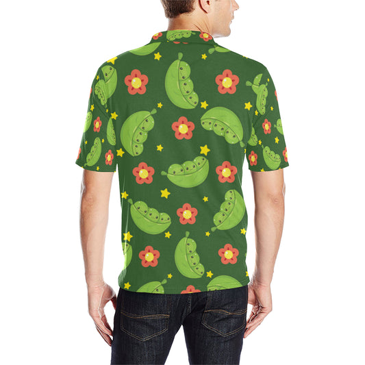 Peas Pattern Print Design A01 Men Polo Shirt