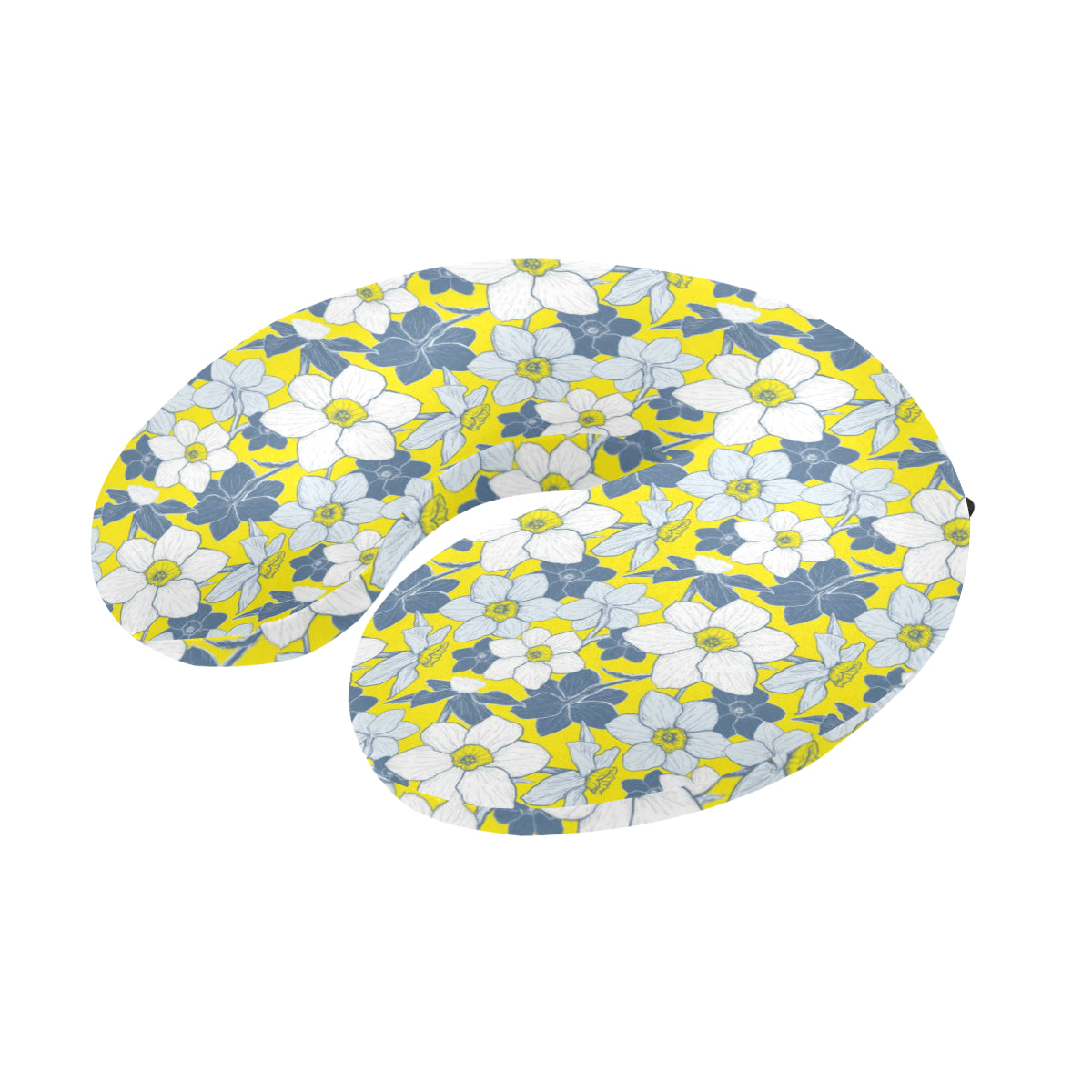 Daffodils Pattern Print Design 01 U-Shaped Travel Neck Pillow