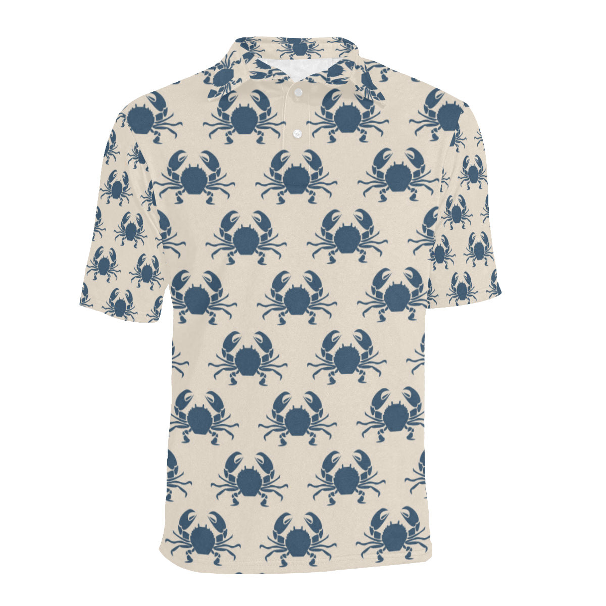 Crab Pattern Print Design 02 Men Polo Shirt