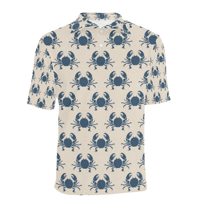Crab Pattern Print Design 02 Men Polo Shirt